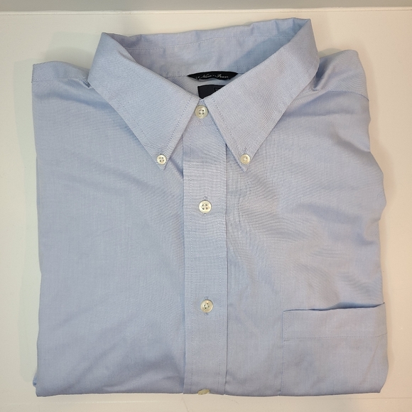 Chaps Other - 🍉 Chaps No Iron Blue Dress Shirt 18 34/35